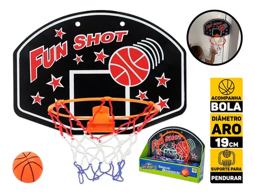 Kit Jogo De Basquete Infantil Cesta Com Bola Bomba E Suporte