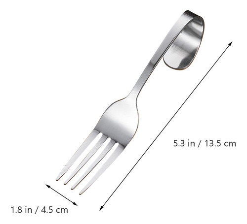 Cucharas Con Mango Curvo, 4 Unidades, Cucharas De Acero Inox