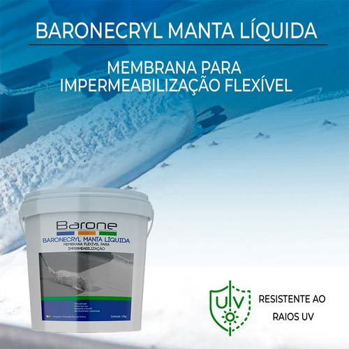 Manta Líquida Emborrachada Barone 12kg Cor Branca
