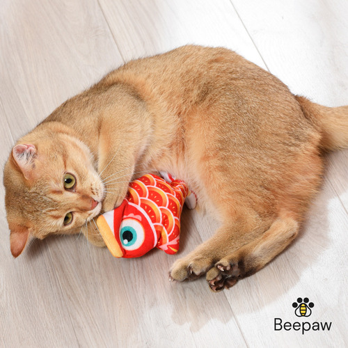 Juguete Interactivo Para Gatos Pez Bailarin Fish-e Small Color Naranja