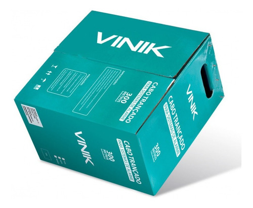 Imagem 2 de 4 de Caixa Cabo De Rede E Alarme Azul 4 Pares Cat5e 300 Mts