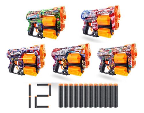 X-shot Pistola Lanzadora Dread Dart Blaster 12 Dardos Zuru