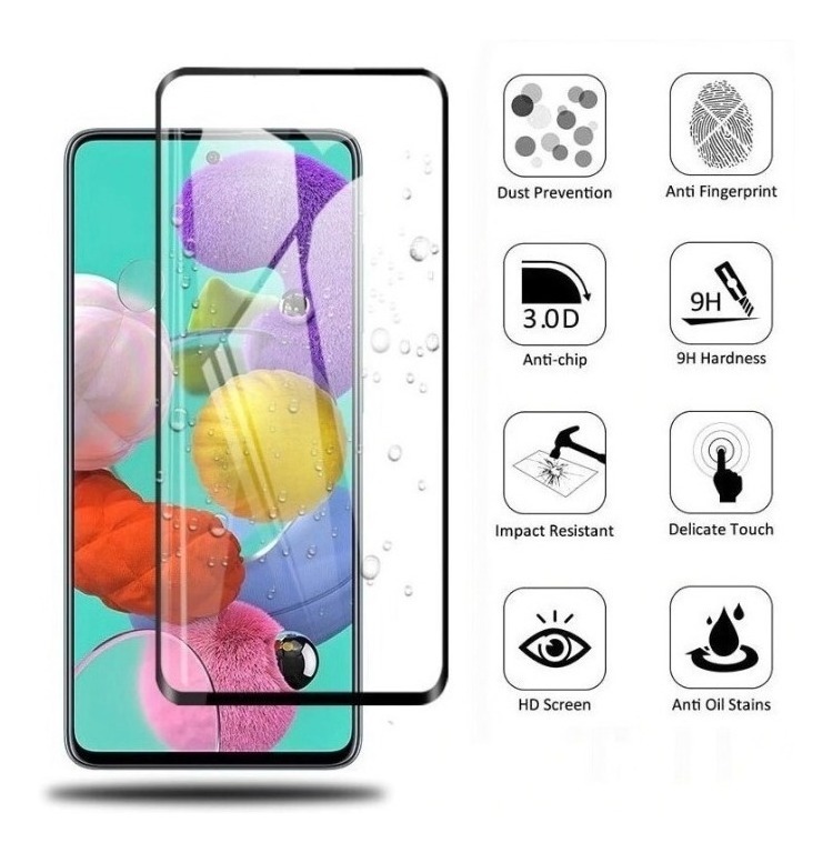 Pelicula Vidro 6d Full Cover Samsung A11 A21 A31 A51 A71 | Parcelamento sem juros