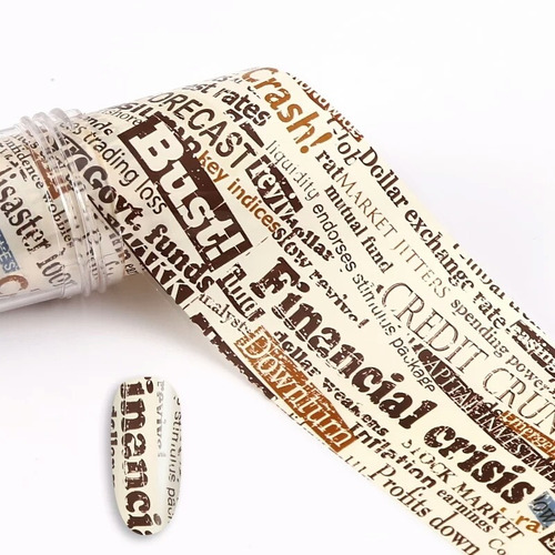 Uñas Periódico Foil 9 Metros