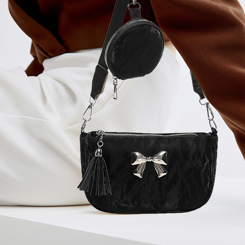 Bolsos Para Mujer Crossbody Bandolera Dama Corbata De Moño