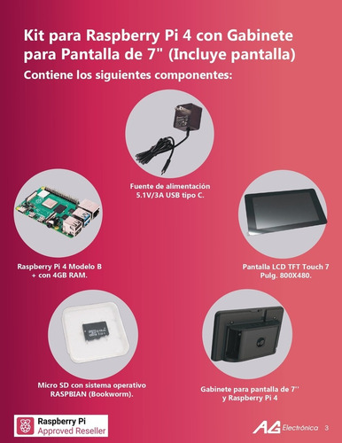 Kit Para Raspberry Pi 4 Con Gabinete Y Display