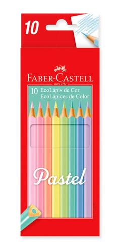 Imagen 1 de 3 de Lápices De Colores Pastel Faber Castell Eco X 10 Unidades