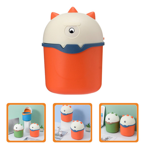 Mini Papelera De Dibujos Animados Con Tapa Para Residuos De