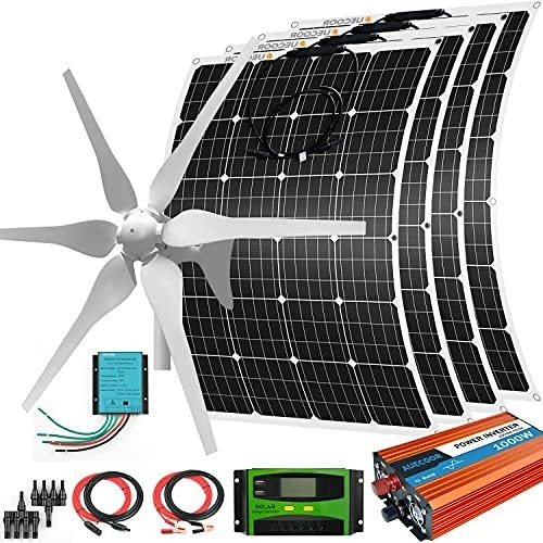 Paneles Solares - Auecoor 880 Watts 12v Solar Wind Turbine G