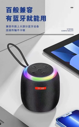 Parlante Inalámbrico Bluetooth Economico Barato C/ Luces Led Rosa