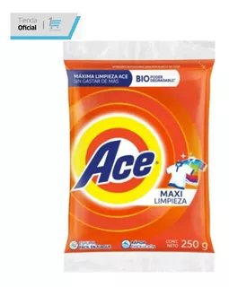 Detergente Jabon Ropa En Polvo Ace Regular 250grs