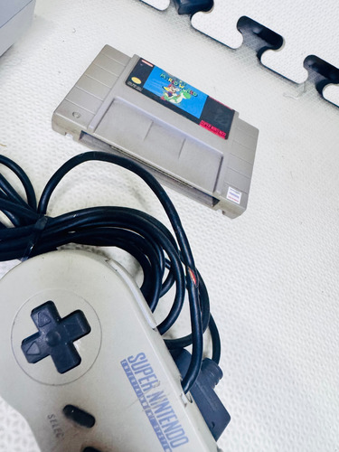 Console Super Nintendo Controle Fonte Mario World Originais Cinza