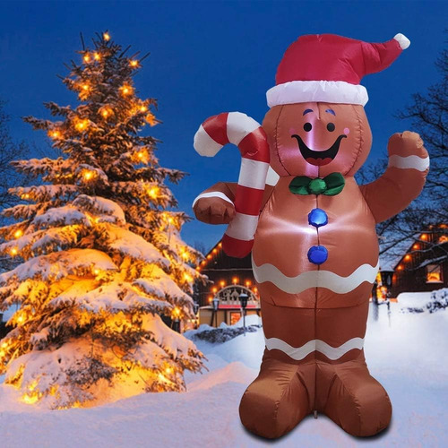 Popular Pan De Jengibre Inflable Navideño De 1,5 M