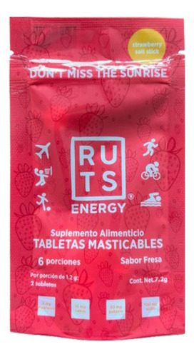Electrolitos Multisport Ruts Energy Masticable Fresa Remf6 Color Multicolor