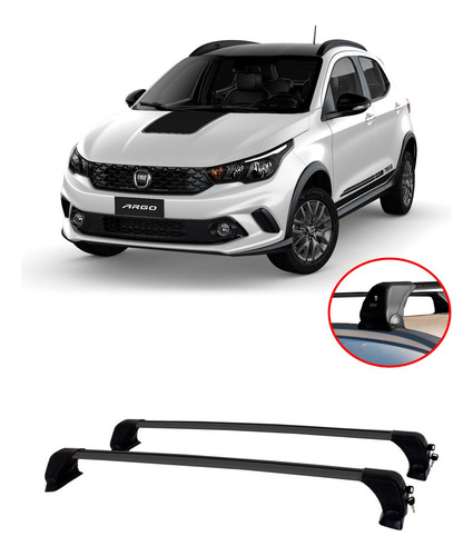 Rack Teto Longarina Fiat Argo Trekking - Kiussi Antifurto