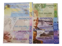 Comprar Serie 6 Billetes Coleccionables Antartida Dolar Polimero Unc