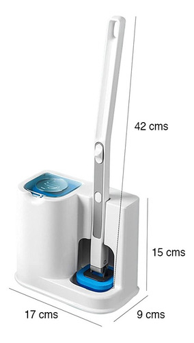 Cepillo Limpiador Baño Wc 10 Esponjas Desechables Desinfecta