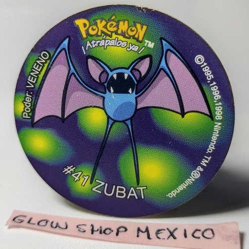 Tazo Pokémon 1 - Zubat #41 Estética 9.8 Sabritas Mexico