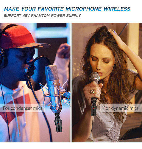 Sistema De Micrófono Inalámbrico Uhf, Adaptador De Micrófono