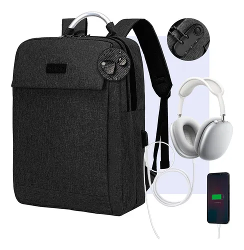 Mochila Antirrobo Impermeable con Clave Usb - Negro - Promart