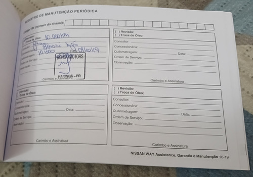 Manual Proprietário Nissan Versa 2019 (Usado)