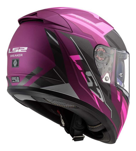 Casco Integral Ls2 Ff390 Breaker Evo Beta Morado Matte 