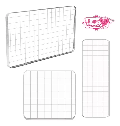 EXCEART Sello De Acrílico Transparente - Bloque Para Estampar Y Personalizar - 5x5cm, Con Mango Cómodo