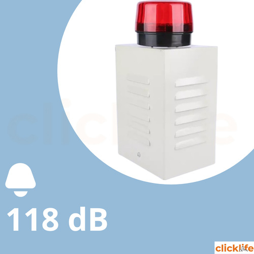 Sirena Wifi Exterior Con Luz Estrobo Gabinete