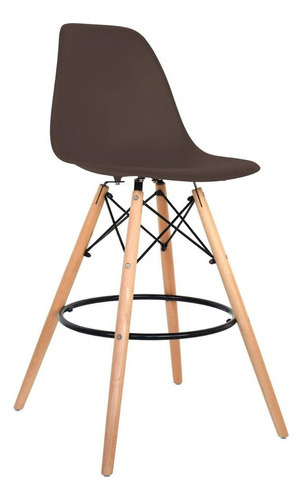 Silla Banco Fijo De Diseño Eames Cajero Bonno Café