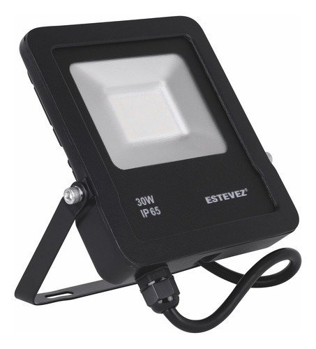 Reflector Led Smd 30w, 2700k, Negro, Ip65, Estévez
