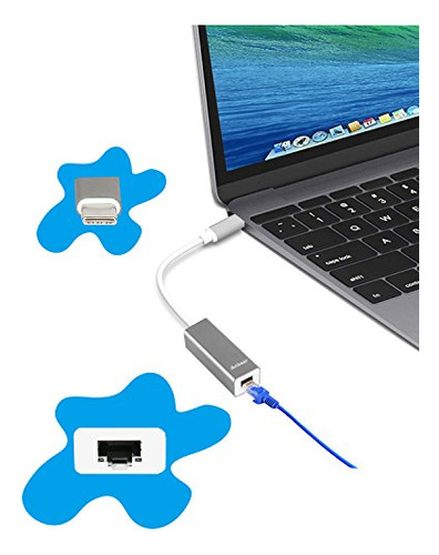 Anbear Usb Tipo Puerto Thunderbolt 3 Para Rj45 Gigabit Lan P