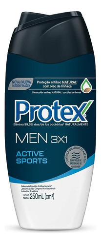 Jabón Líquido Antibacterial Protex Men Sport Cuerpo X250ml