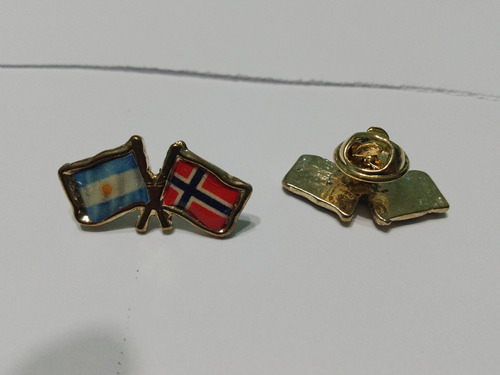 Pins Bandera Argentina Con Noruega De 2 Cms