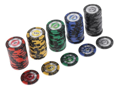 Fichas De Texas Hold'em De 100 Piezas Con Caja De