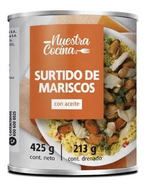 Mariscos Surtidos  Aceite Nuestra Cocina 425gr(3unidad)super