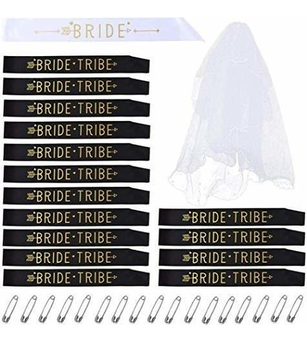Diademas  Bride Tribe Despedida De Soltera Sash Set: 1 Bride
