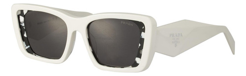Prada Spr 08ys 02v-5s0 Oversized Rectangular White (Usado)
