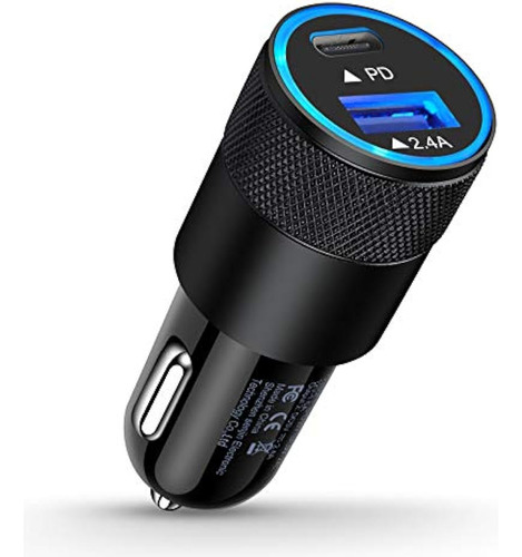 Cargador De Coche Ailkin 30w Pd Usb C, Usb Tipo C Bloque De 