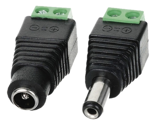 Conector Dc Jack Bornera Cctv Par Hembra-macho