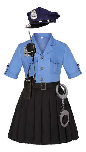 Disfraz De Oficial De Policía De Kidin Para Niños, Disfraz D