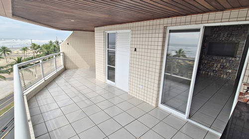 Frente Para O Mar, 2 Dormitórios, Suíte, Ampla Sacada, Garagem, R$ 520 Mil, Ocian, Em Praia Grande - (ap1375).