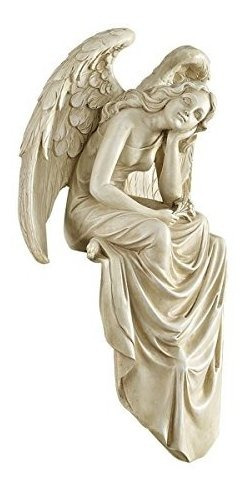 Diseño Toscano Descanso Gracia Sentado Angel Escultura En 