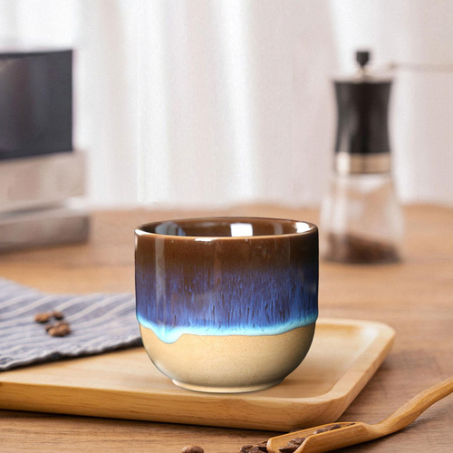 Tazas De Té De Cerámica Juego De Té De 150 Ml Marrón