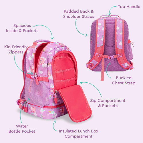 Bentgo® Mochila 2 En 1 Para Niños Y Bolsa Aislante Para El A