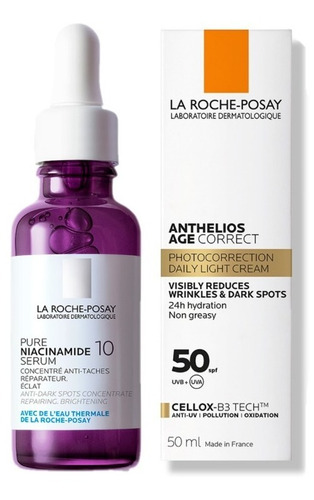 Combo La Roche Posay Serum Niacinamida + Crema Age Correct