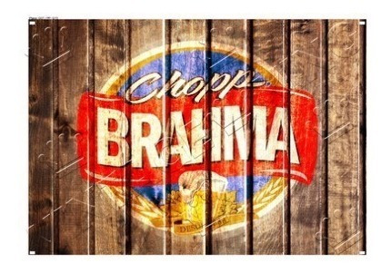 Placa Vintage King Mdf 39x27cm Brahma Chopp Wood Es9025