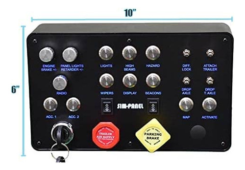 Caja De Botones Auxiliar Classic Ats/ets2 Para American T...