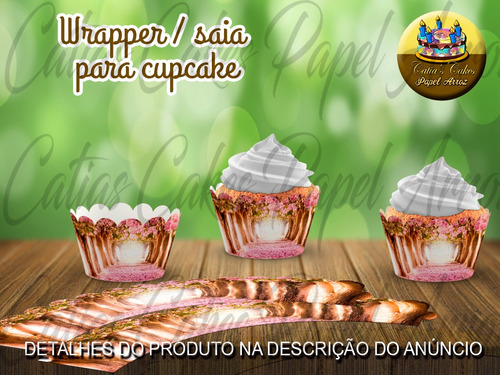  50 Wrappers Saia Para Mini Cupcakes Floresta Encantada 