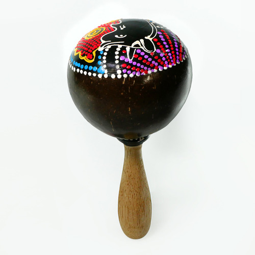 Maraca De Coco Pintada