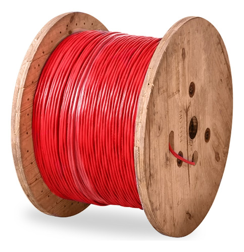 100m Cabo Alarme Incêndio Blindado 4 Vias 2x1,5 2x0,75 Cor Vermelho